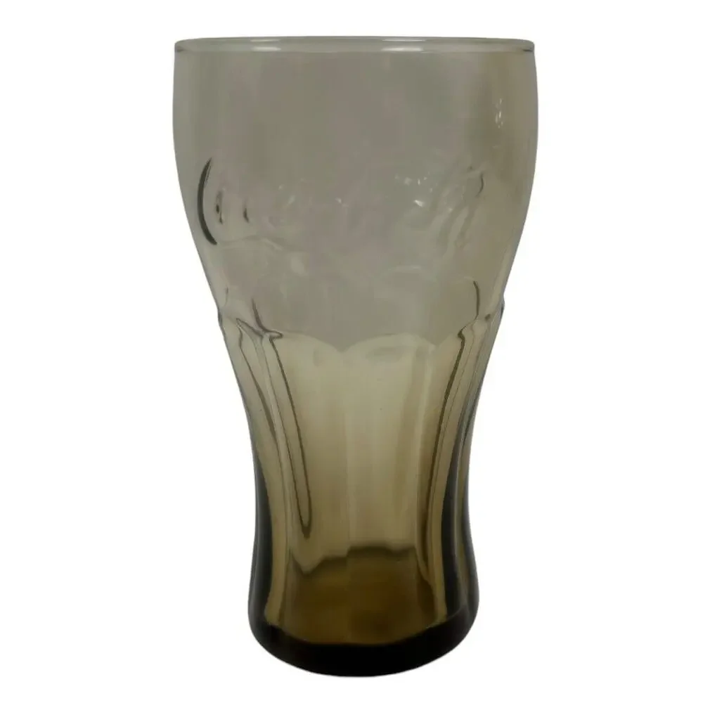 Vintage Coca-Cola Brown Amber Tint Drinking Soda Pop Shake Glass Cup Tumbler